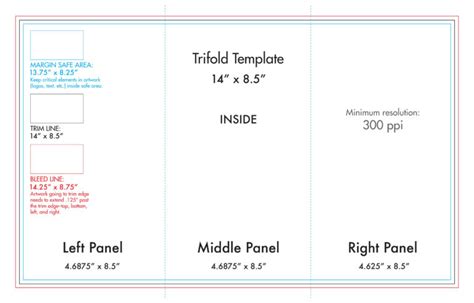 Tri Fold Brochure Measurements - Calep.midnightpig.co intended for Letter Size Brochure Template